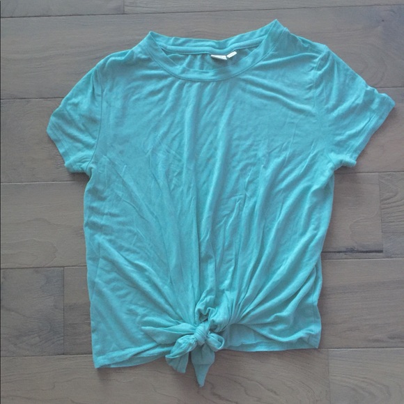 BEAUTIFUL BLUE CASUAL TIE UP TEE SHIRT - Picture 2 of 3